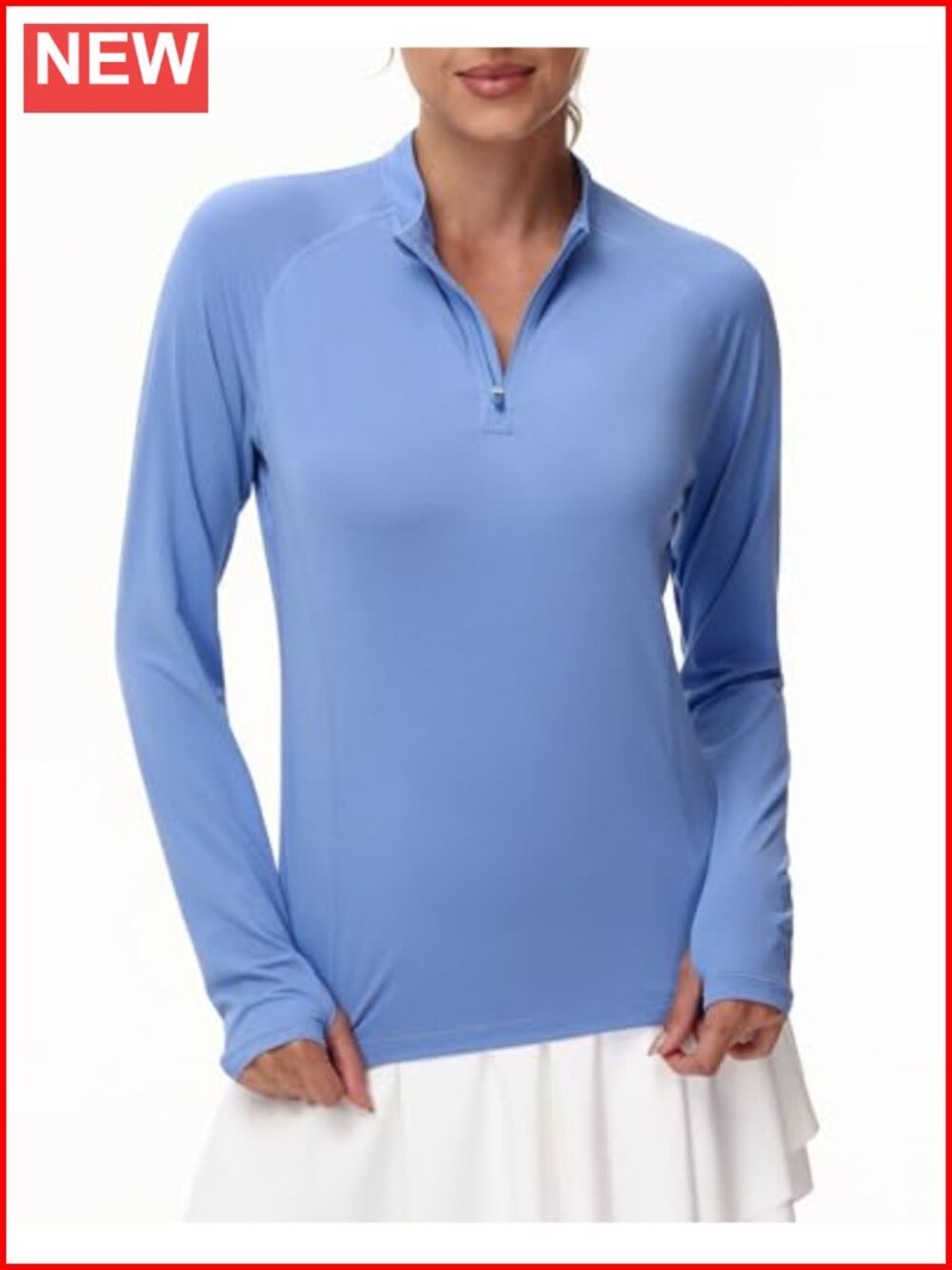Women's 1/4 Zip UV Shirt Long Sleeve UPF 50+ Sun Rash Guard